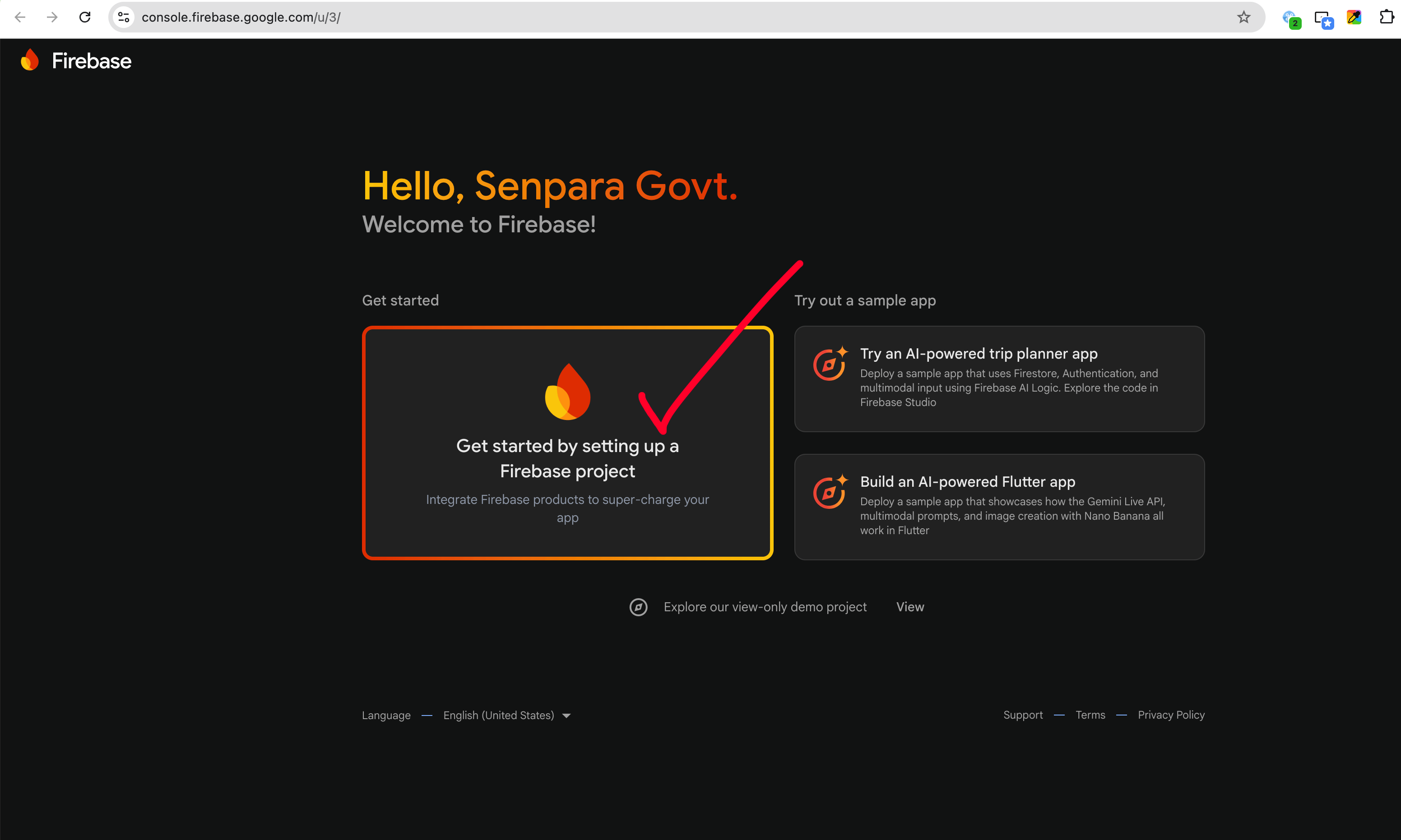 Firebase Landing Page
