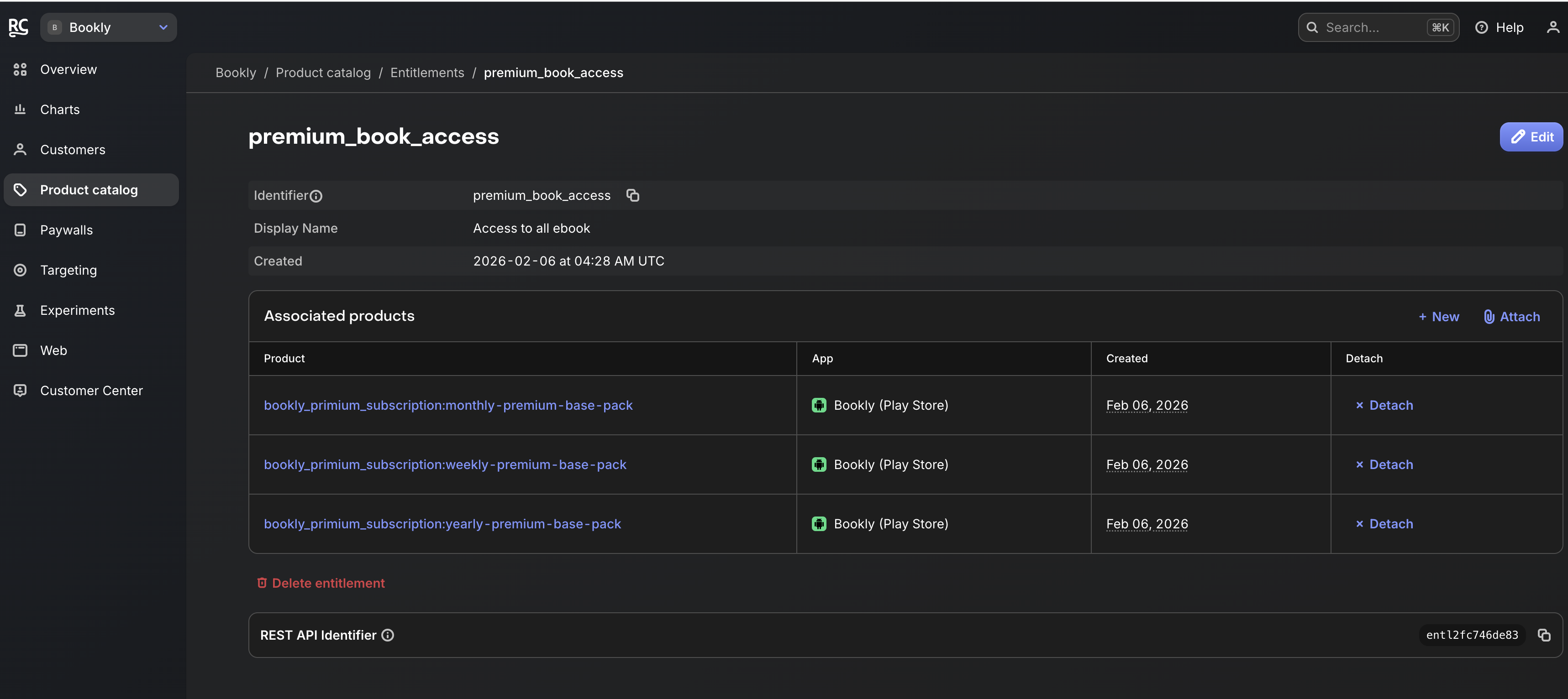 RevenueCat Entitlements Setup